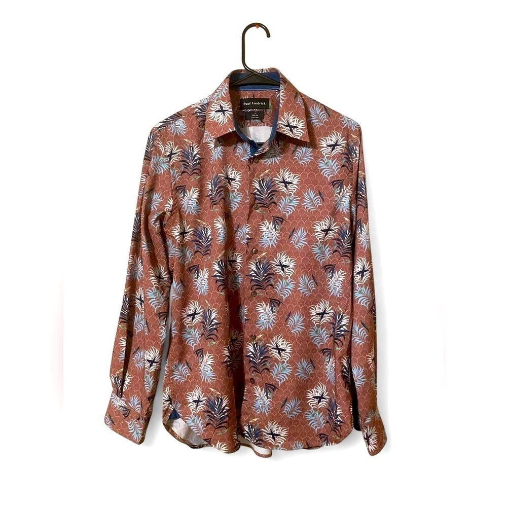 Paul Fredrick Men's Floral Button Down Shirt